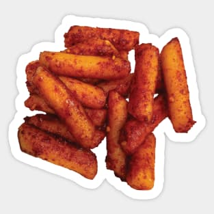 Korean Oil Tteokbokki - Stir fried spicy rice cake Sticker